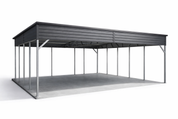 CARPORT BEZ ZABUDOWY 6m x 6m antracyt / grafit. BL06